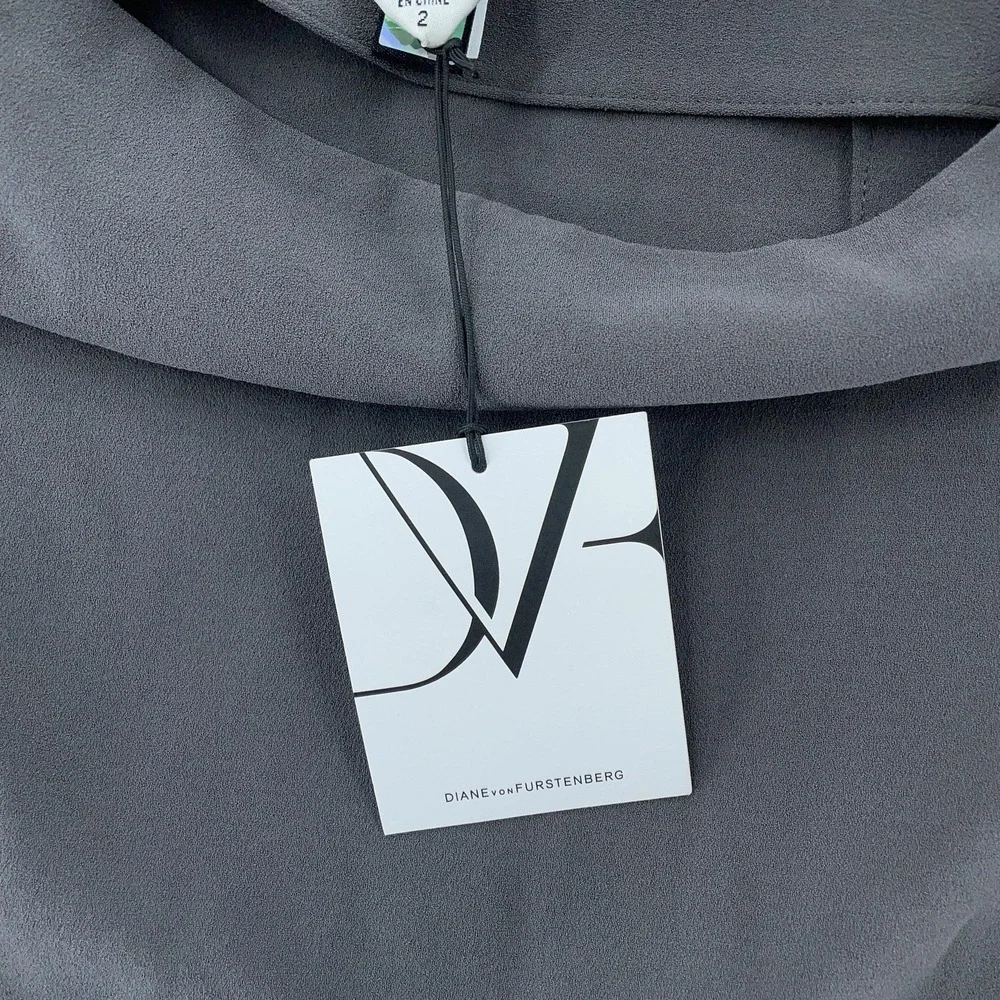 Diane von Furstenberg Martini Mini Skirt Womens‎ 2 Gray Side Zip DVF S3437887T11
